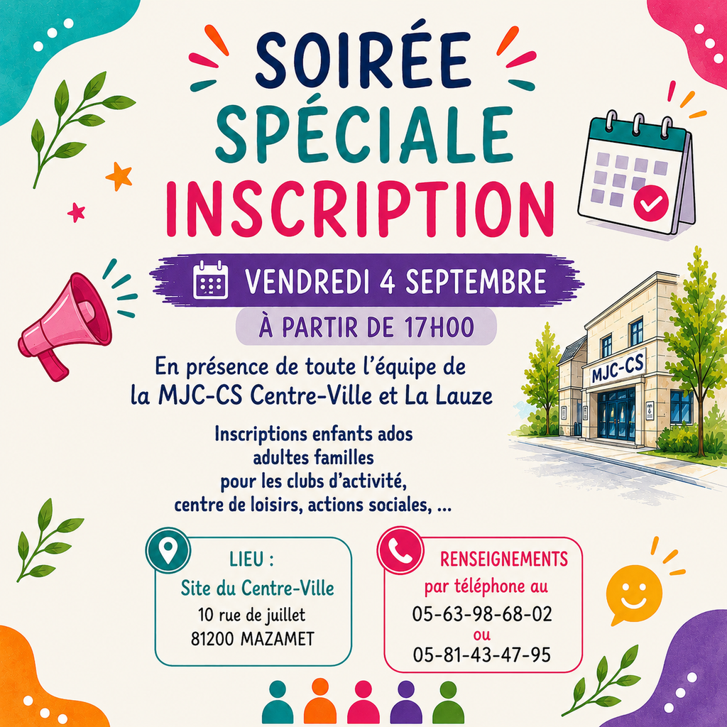 soirée inscription
